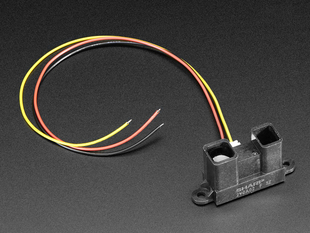Angled shot of a IR distance sensor with cable.