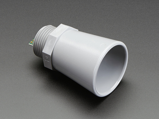 Angled shot of ultrasonic rangefinder sensor horn.