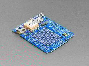 Angled shot of Adafruit Ultimate GPS Logger Shield - Includes GPS Module