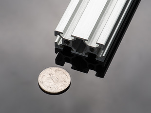 End detail of  double wide Slotted Aluminum Extrusion