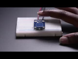 Finger quickly touching sensor pad, LED lights up every other time when touched.