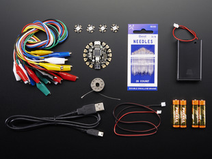 A collection of electronic parts included in kit.