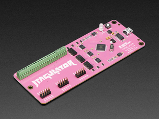 Angled shot of a long pink rectangular board.  