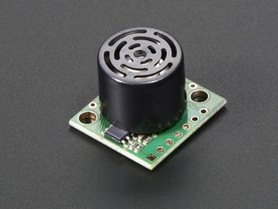Angled shot of an ultrasonic rangefinder.