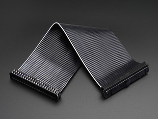 Angled shot of a GPIO Ribbon Cable for Raspberry Pi Model.