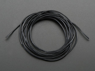 Silicone Cover Stranded-Core Wire - 2m 30AWG Black