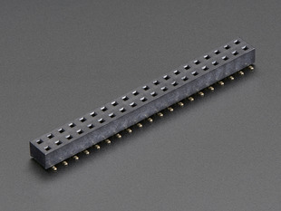 Angled shot of SMT GPIO Header for Raspberry Pi HAT - 2x20 Short Female Header