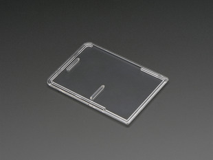 Angled shot of clear Pi Model B+ / Pi 2 / Pi 3 Case Lid.
