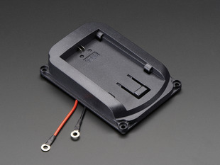 Angled shot of Top-down shot of camcorder battery holder for Canon LP-56.