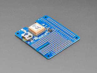 Angled shot of Adafruit Ultimate GPS HAT for Raspberry Pi A+/B+/Pi 2/3/Pi 4