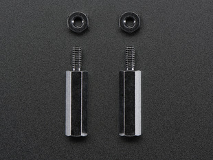 Top view of Brass M2.5 Standoffs for Pi HATs 