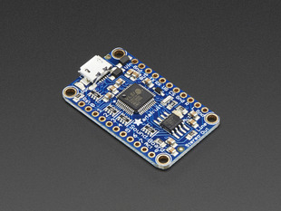 Angled shot of blue rectangular audio FX sound board.