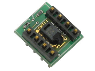 SHT11 Temp and humidity Breakout board with headers attached.