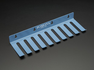 Angled shot of blue Pomona Test Lead Holder.