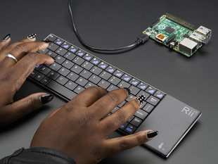 Full Size Wireless Keyboard with Trackpad connected to Raspberry Pi