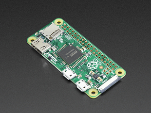 Angled shot of Raspberry Pi Zero computer