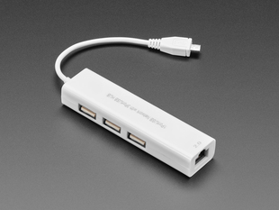 Ethernet Hub and USB Hub w/ Micro USB OTG Connector