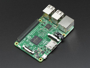 Angled shot of Raspberry Pi 3 - Model B.