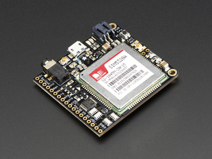Angled shot of a Adafruit FONA 3G Cellular Breakout.