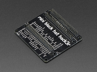 Angled shot of Pimoroni Mini Black HAT Hack3r