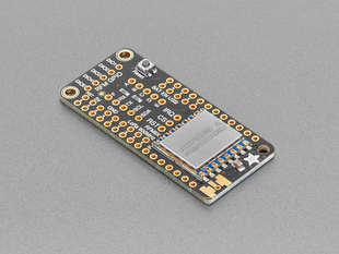 Angled shot of a Adafruit LoRa Radio FeatherWing - RFM95W 900 MHz - RadioFruit.