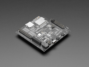 Angled shot of a back square board. 