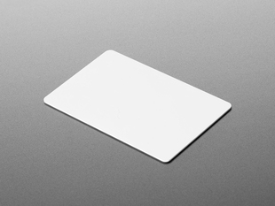 Angled shot of white card.