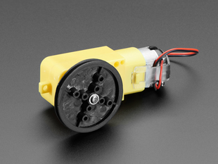 TT Motor Pulley installed on DC motor