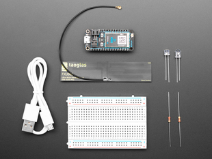 A collection of electronic parts included in kit.