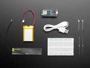 A collection of electronic parts included in kit.