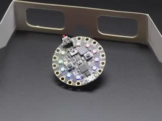 Paper Diffraction Grating Glasses showing cool LED effect through right lens