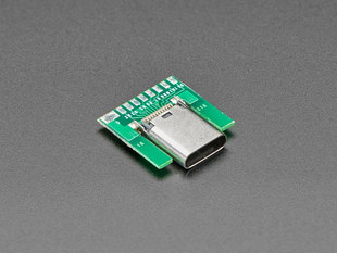 Angled shot of SB Type C Socket - SMT Inline Breakout Board.