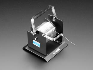 Solder Wire Holder Stand with wire feeder and solder installed