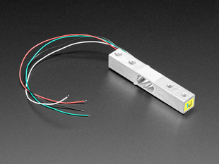 Angled shot of a Strain Gauge Load Cell - 4 Wires - 1Kg.