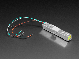 Angled shot of a Strain Gauge Load Cell - 4 Wires - 20Kg. 