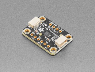 Angled shot of black, rectangular, digital potentiometer breakout board.