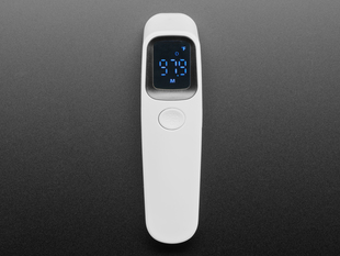 Overhead shot of digital no-contact thermometer.