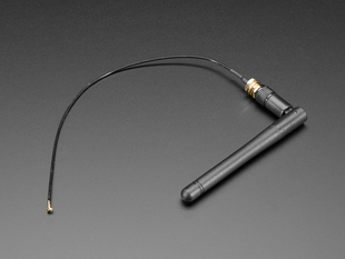 Angled shot of a Raspberry Pi Compute Module 4 Antenna Kit.