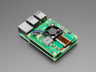 Angle DeMO Shot of the Raspberry Pi PoE+ HAT.