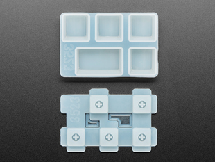 Top view of disassembled Caps Lock keycap molds
