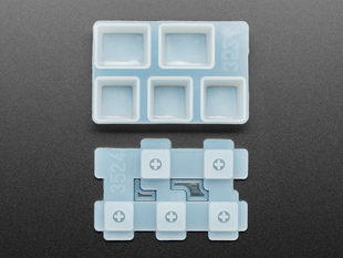 Top view of Ctrl keycap mold pieces.