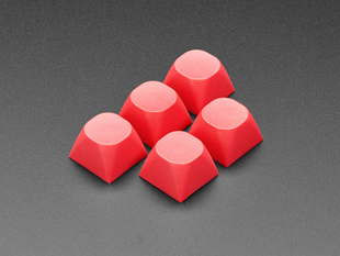 Angled shot of 5 keycaps.