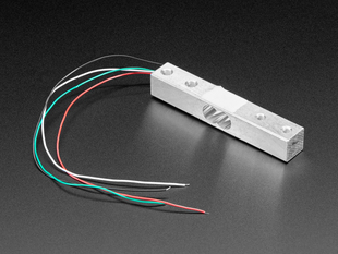 Angled shot of Strain Gauge Load Cell - 4 Wires - 10Kg - 80mm long.