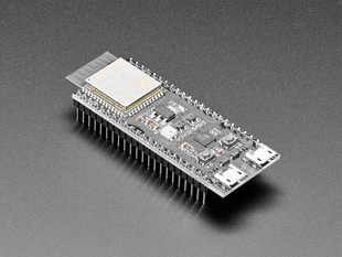 Angled shot of long rectangular microcontroller