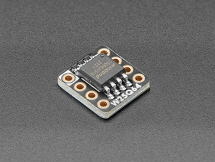 Angled shot of DIP breakout board.