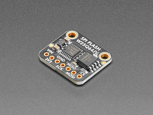 Angled shot of SPI Flash memory breakout board.