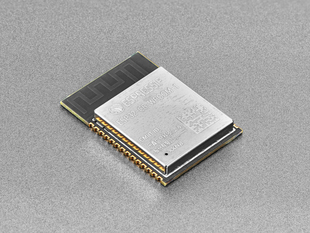 Angled shot of Espressif WiFi module.