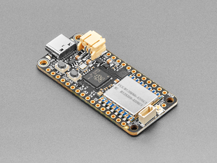 Angled shot of rectangular LoRa radio dev board.