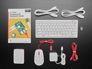 Overhead shot of electronics kit.