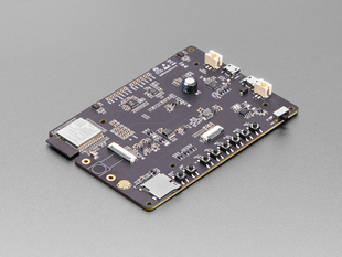 Angled shot of large ESP32 dev board.